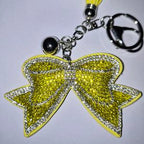 LGS Charms - Bows - Rhinestone Keychain Fashion Accessory with Tassel