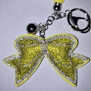 LGS Charms - Bows - Rhinestone Keychain Fashion Accessory with Tassel