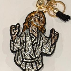 LGS Charms - Friends - Rhinestone Keychain for Zippy Bag Fashion Accessory with Tassel