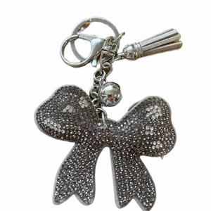 LGS Charms - Bows - Rhinestone Keychain Fashion Accessory with Tassel