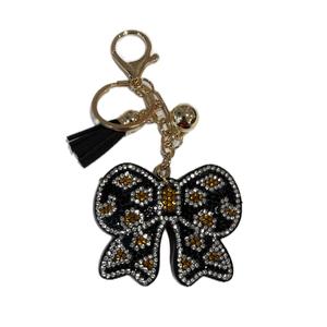 LGS Charms - Bows - Rhinestone Keychain Fashion Accessory with Tassel
