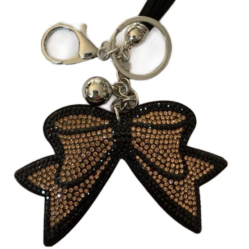 LGS Charms - Bows - Rhinestone Keychain Fashion Accessory with Tassel