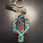 LGS Charms - Western - Rhinestone Keychain Fashion Accessory with Tassel