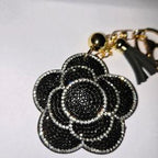 LGS Charms - Flowers - Rhinestone Keychain Fashion Accessory with Tassel