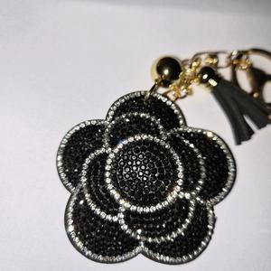 LGS Charms - Flowers - Rhinestone Keychain Fashion Accessory with Tassel