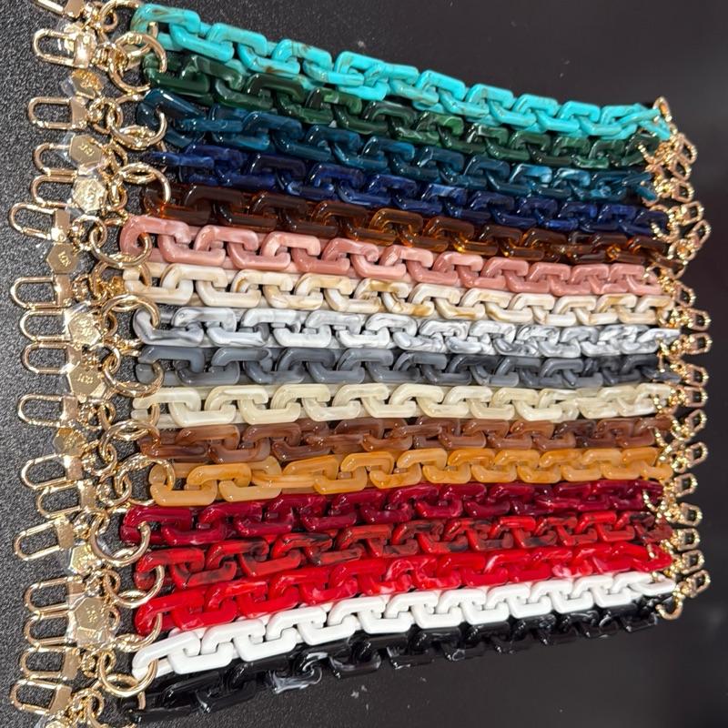 LGS Zip Links 18" Acrylic Bag Chains Purse Accessories