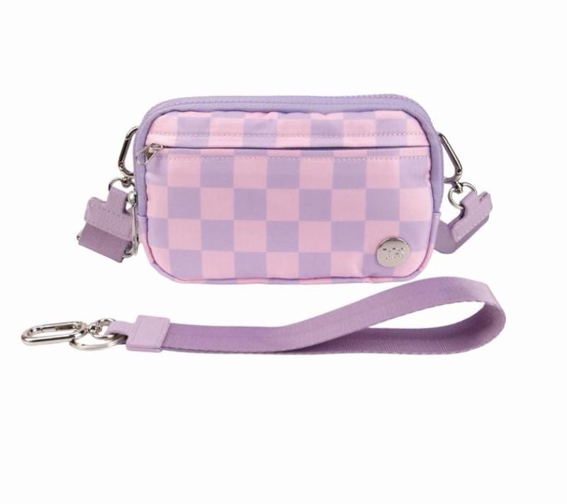 LGS Exclusives 3 in 1 Wallet RFID protected - Nylon Wristlet & Crossbody Bag for Women, Fits Most Smartphones, Stylish & Versatile wallets purse Casual Lightweight Bag Checkered Pattern Bag