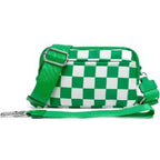 LGS 3 in 1 Wallet RFID protected - Nylon Wristlet & Crossbody Bag for Women, Fits Most Smartphones, Stylish & Versatile wallets purse Casual Lightweight Bag Checkered Pattern Bag