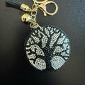 LGS Charms - Flowers - Rhinestone Keychain Fashion Accessory with Tassel