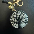 LGS Charms - Flowers - Rhinestone Keychain Fashion Accessory with Tassel