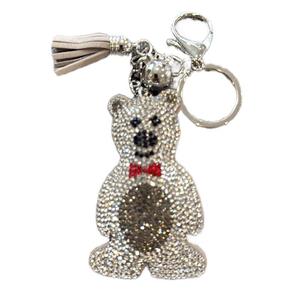 LGS Charms - Christmas - Rhinestone Keychain Fashion Accessory with Tassel