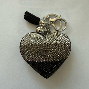 LGS Charms - Hearts - Rhinestone Keychain Fashion Accessory with Tassel
