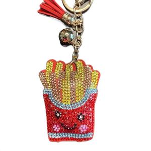 LGS Charms - Food & Drinks - Rhinestone Keychain Fashion Accessory with Tassel