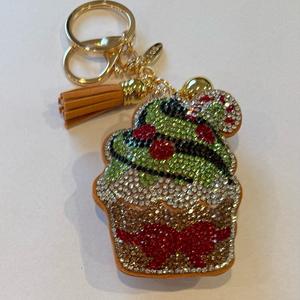 LGS Charms - Christmas - Rhinestone Keychain Fashion Accessory with Tassel