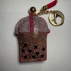 LGS Charms - Food & Drinks - Rhinestone Keychain Fashion Accessory with Tassel
