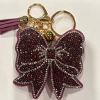 LGS Charms - Bows - Rhinestone Keychain Fashion Accessory with Tassel