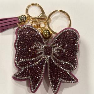 LGS Charms - Bows - Rhinestone Keychain Fashion Accessory with Tassel