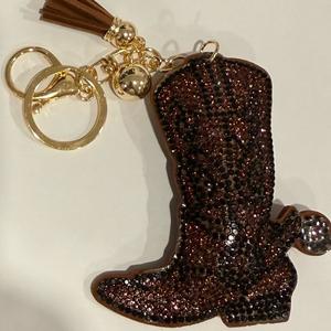 LGS Charms - Western - Rhinestone Keychain Fashion Accessory with Tassel