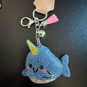 LGS Charms - Sea Life - Rhinestone Keychain Fashion Accessory with Tassel