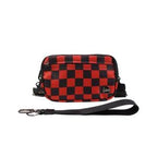 LGS Exclusives 3 in 1 Wallet RFID protected - Nylon Wristlet & Crossbody Bag for Women, Fits Most Smartphones, Stylish & Versatile wallets purse Casual Lightweight Bag Checkered Pattern Bag