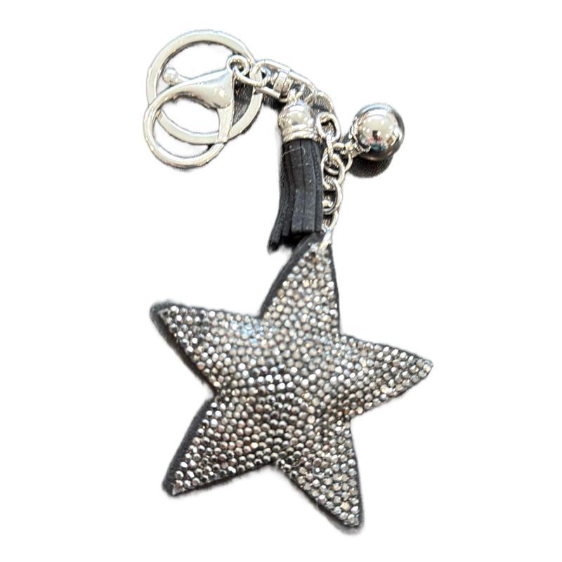 LGS Charms - Stars & Initials - Rhinestone Keychain Fashion Accessory with Tassel