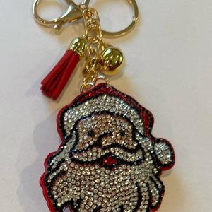 LGS Charms - Christmas - Rhinestone Keychain Fashion Accessory with Tassel