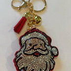 LGS Charms - Christmas - Rhinestone Keychain Fashion Accessory with Tassel