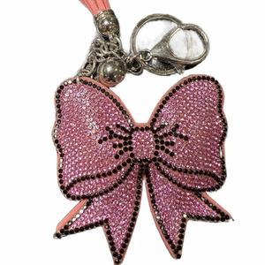 LGS Charms - Bows - Rhinestone Keychain Fashion Accessory with Tassel