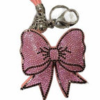 LGS Charms - Bows - Rhinestone Keychain Fashion Accessory with Tassel