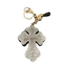 LGS Charms - Crosses/Angel Wings - Rhinestone Keychain Fashion Accessory with Tassel