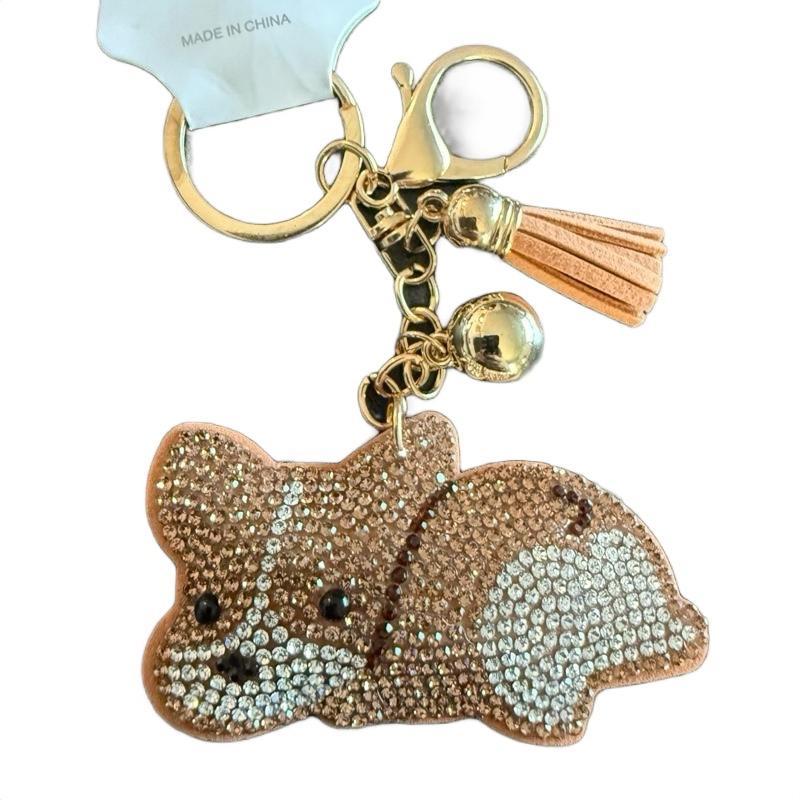 LGS Charms - Dogs & Cats - Rhinestone Keychain Fashion Accessory with Tassel