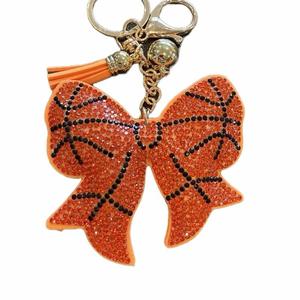 LGS Charms - Sports - Rhinestone Keychain Fashion Accessory with Tassel