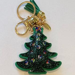 LGS Charms - Christmas - Rhinestone Keychain Fashion Accessory with Tassel