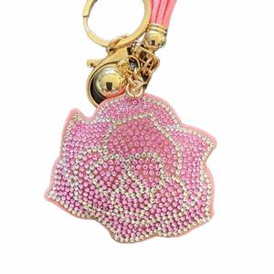 LGS Charms - Flowers - Rhinestone Keychain Fashion Accessory with Tassel