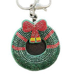 LGS Charms - Christmas - Rhinestone Keychain Fashion Accessory with Tassel