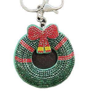 LGS Charms - Christmas - Rhinestone Keychain Fashion Accessory with Tassel