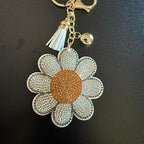 LGS Charms - Flowers - Rhinestone Keychain Fashion Accessory with Tassel