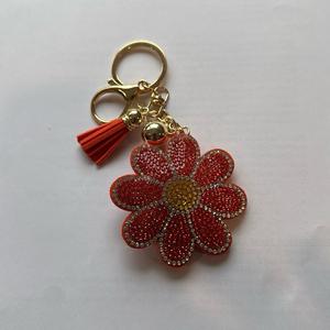 LGS Charms - Flowers - Rhinestone Keychain Fashion Accessory with Tassel