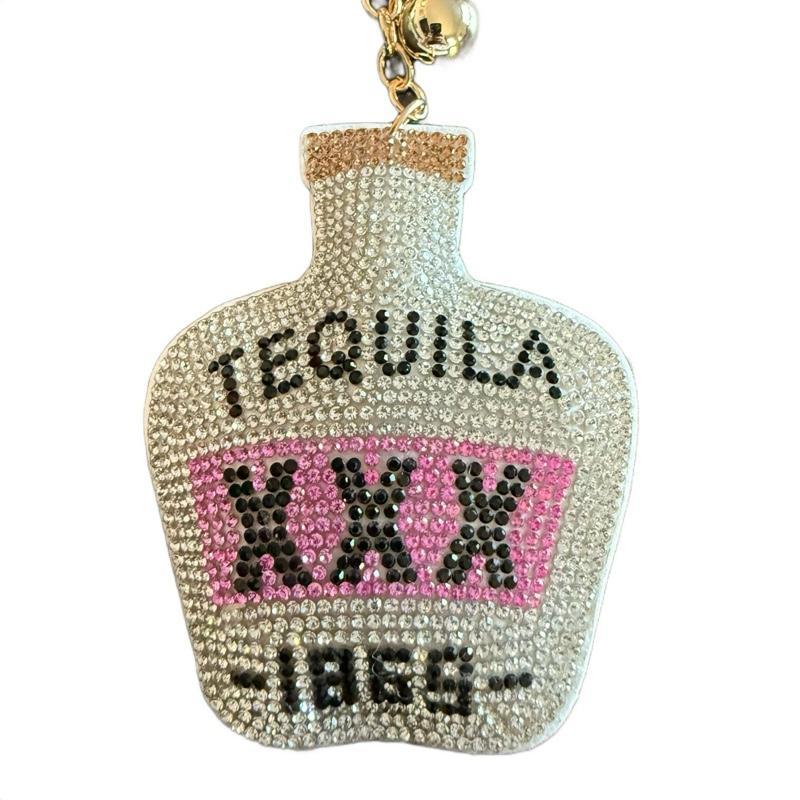 LGS Charms - Food & Drinks - Rhinestone Keychain Fashion Accessory with Tassel
