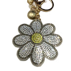 LGS Charms - Flowers - Rhinestone Keychain Fashion Accessory with Tassel