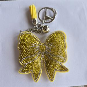 LGS Charms - Bows - Rhinestone Keychain Fashion Accessory with Tassel