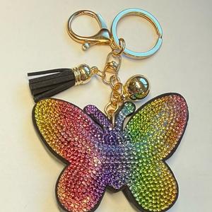 LGS Charms - Butterflies/Insects - Rhinestone Keychain Fashion Accessory with Tassel