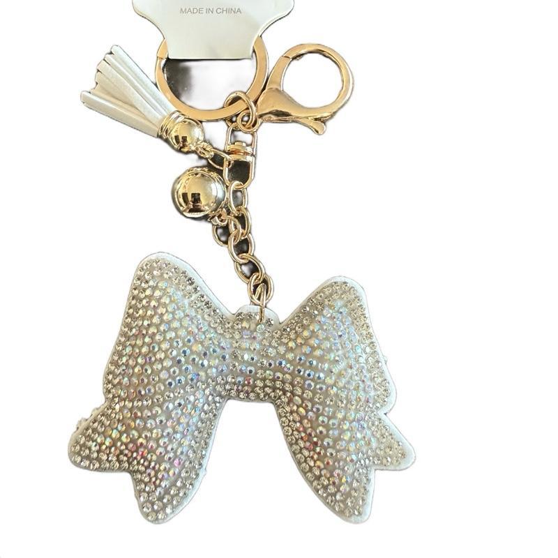 LGS Charms - Bows - Rhinestone Keychain Fashion Accessory with Tassel