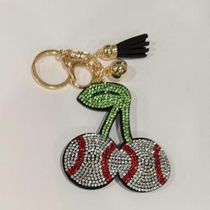 LGS Charms - Sports - Rhinestone Keychain Fashion Accessory with Tassel