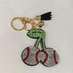 LGS Charms - Sports - Rhinestone Keychain Fashion Accessory with Tassel