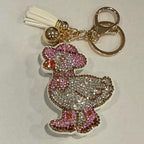 LGS Charms - Birds - Rhinestone Keychain Fashion Accessory with Tassel