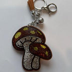 LGS Charms - Flowers - Rhinestone Keychain Fashion Accessory with Tassel