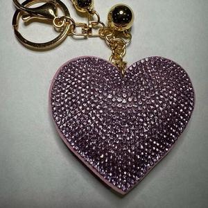 LGS Charms - Hearts - Rhinestone Keychain Fashion Accessory with Tassel