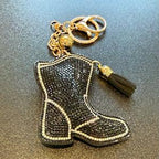 LGS Charms - Western - Rhinestone Keychain Fashion Accessory with Tassel