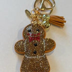 LGS Charms - Christmas - Rhinestone Keychain Fashion Accessory with Tassel